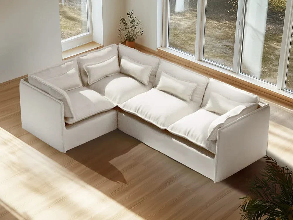 Modular Washable Sofa (White Boucle)