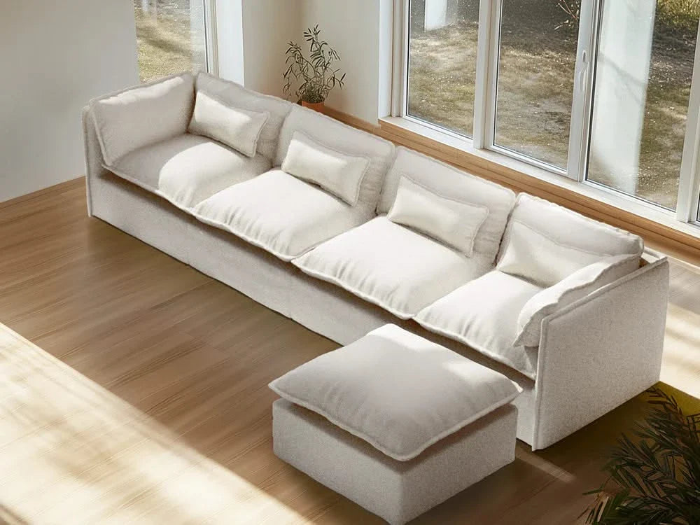 Modular Washable Sofa (White Boucle)