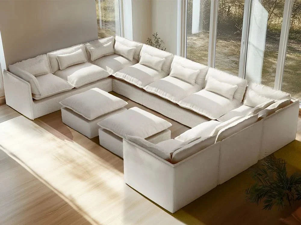 Modular Washable Sofa (White Boucle)