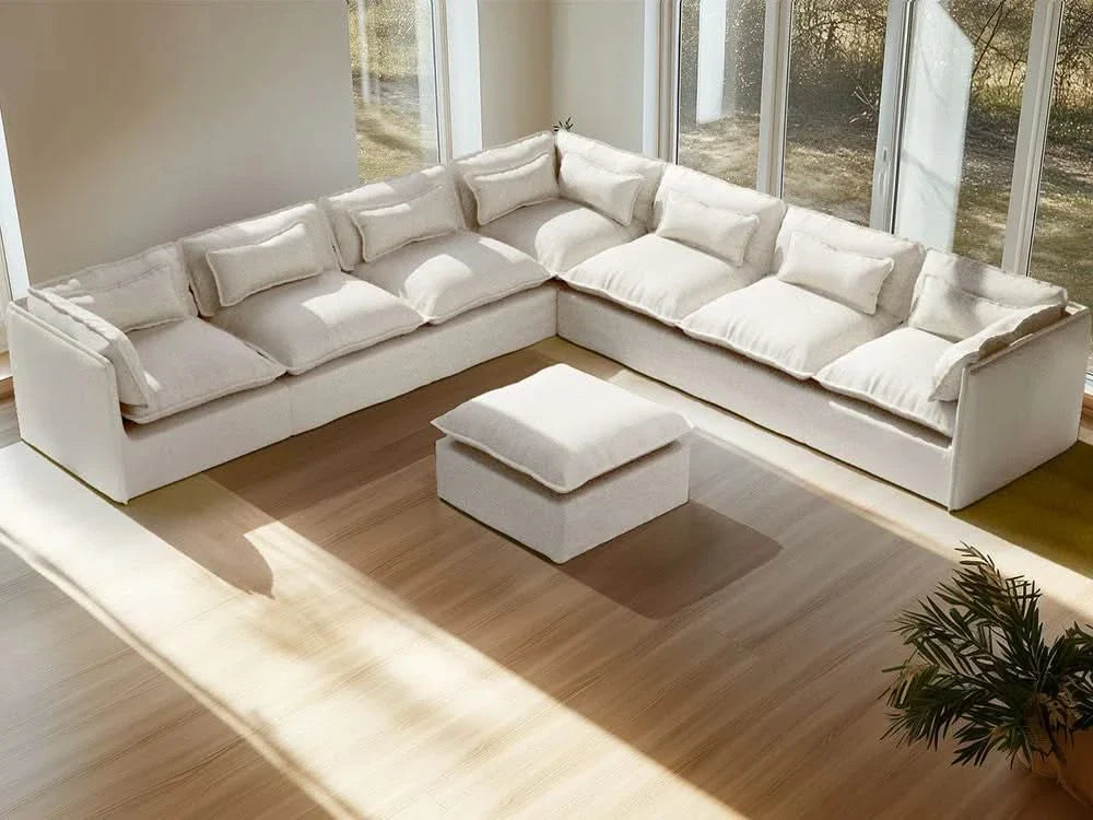 Modular Washable Sofa (White Boucle)