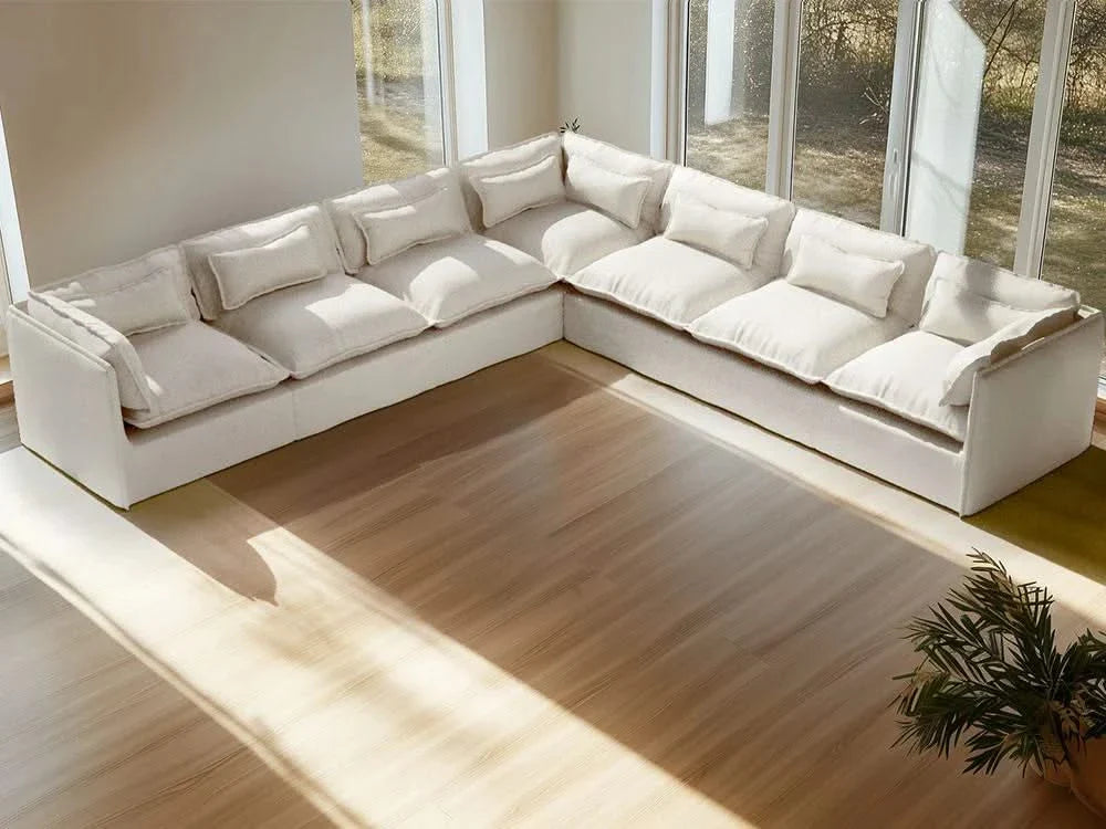 Modular Washable Sofa (White Boucle)
