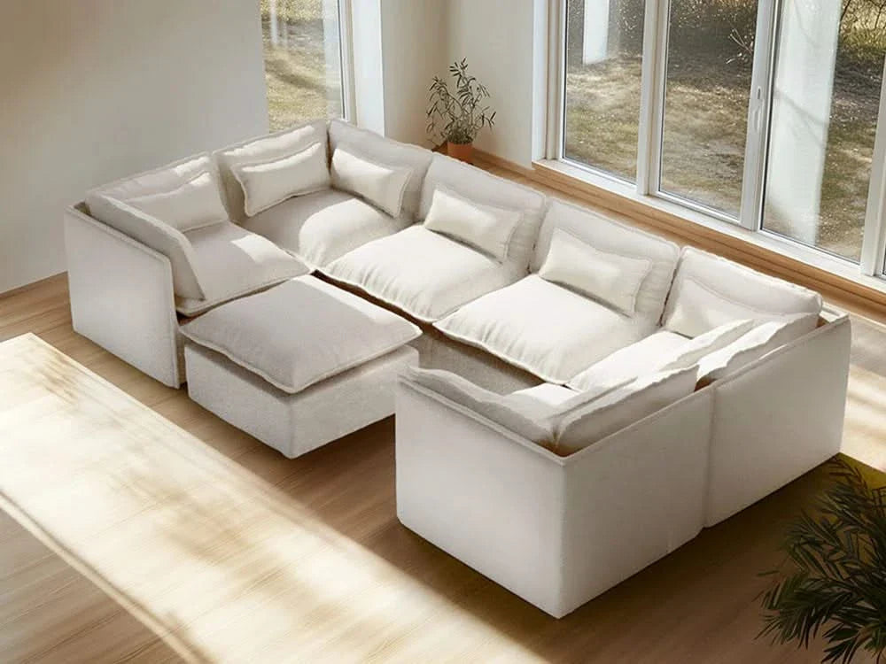 Modular Washable Sofa (White Boucle)