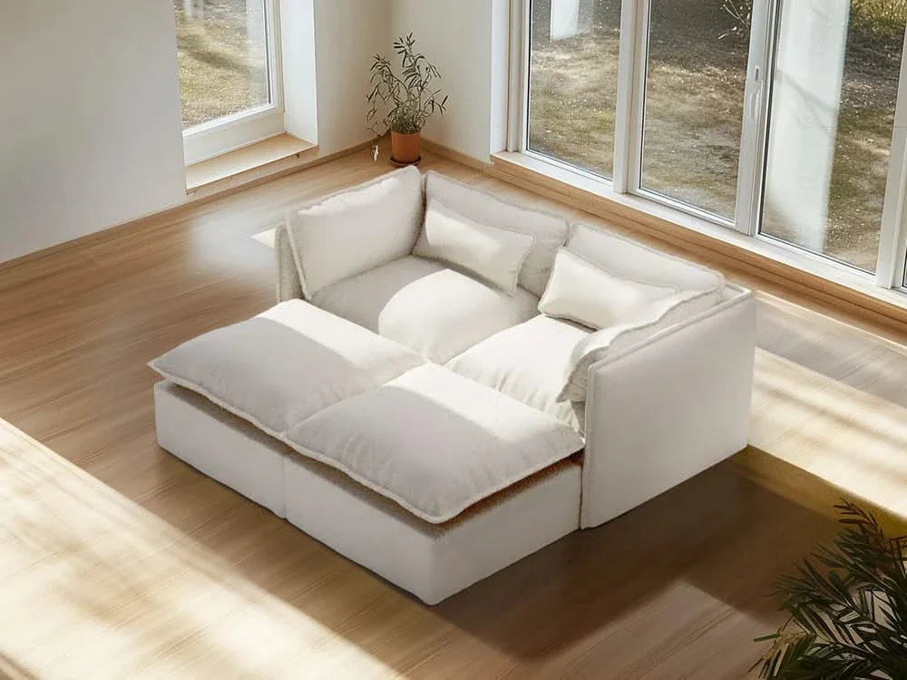 Modular Washable Sofa (White Boucle)