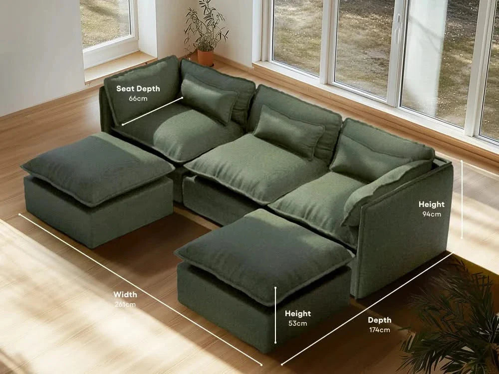seater-3|olive-green-2|layout-u-sectional
