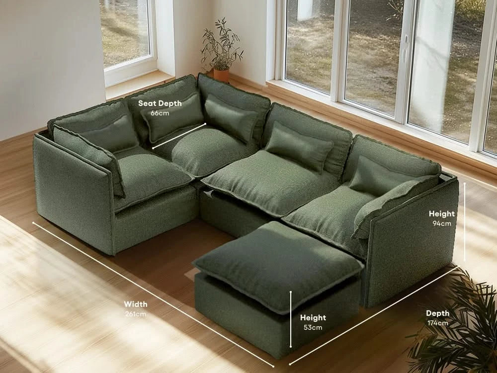 seater-4|olive-green-2|layout-corner+ottoman