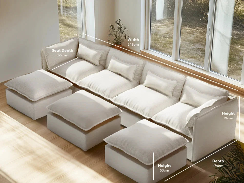 seater-4|white-boucle-2|layout-u-sectional+ottoman