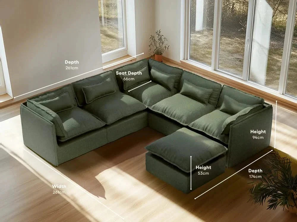 seater-5|olive-green-2|layout-corner+ottoman