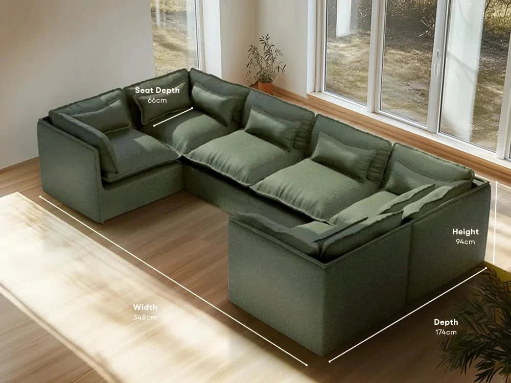 seater-6|olive-green-2|layout-u-sectional