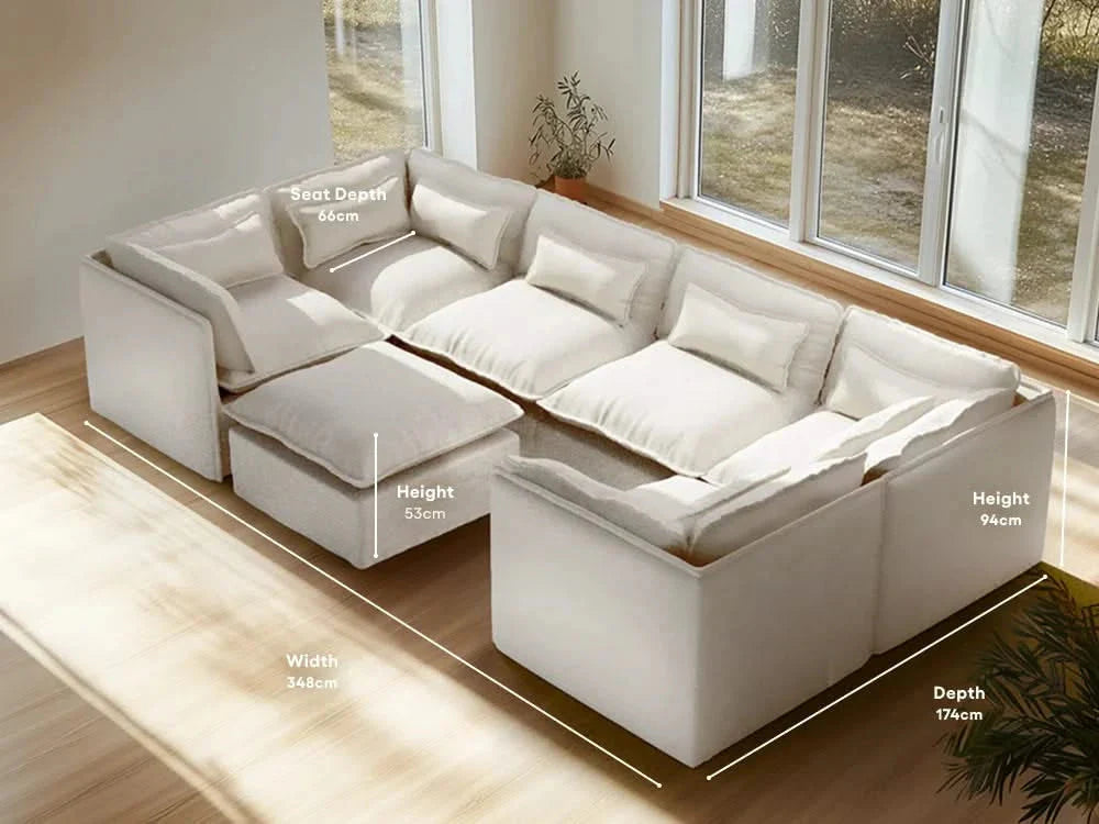 seater-6|white-boucle-2|layout-u-sectional+ottoman