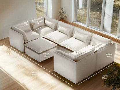 seater-6|white-boucle-2|layout-u-sectional+ottoman