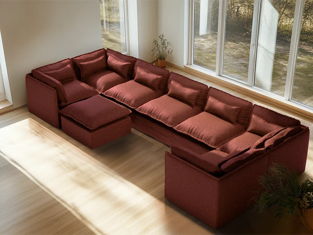 Modular Washable Sofa (Rust)