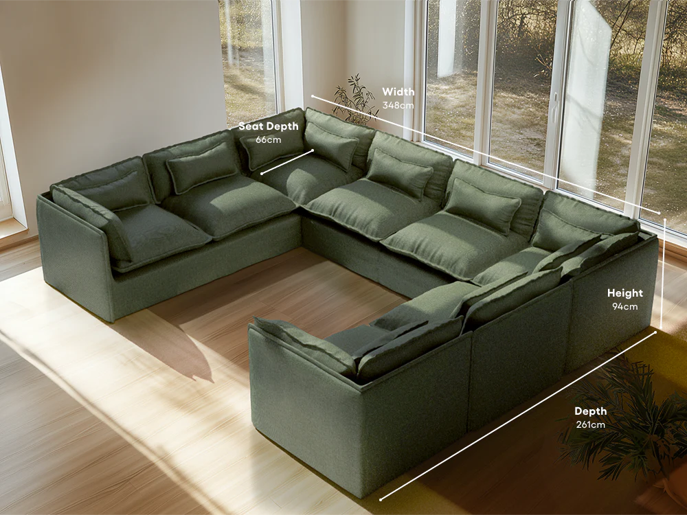 seater-8|olive-green-2|layout-u-sectional