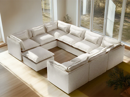 Modular Washable Sofa (White Boucle)