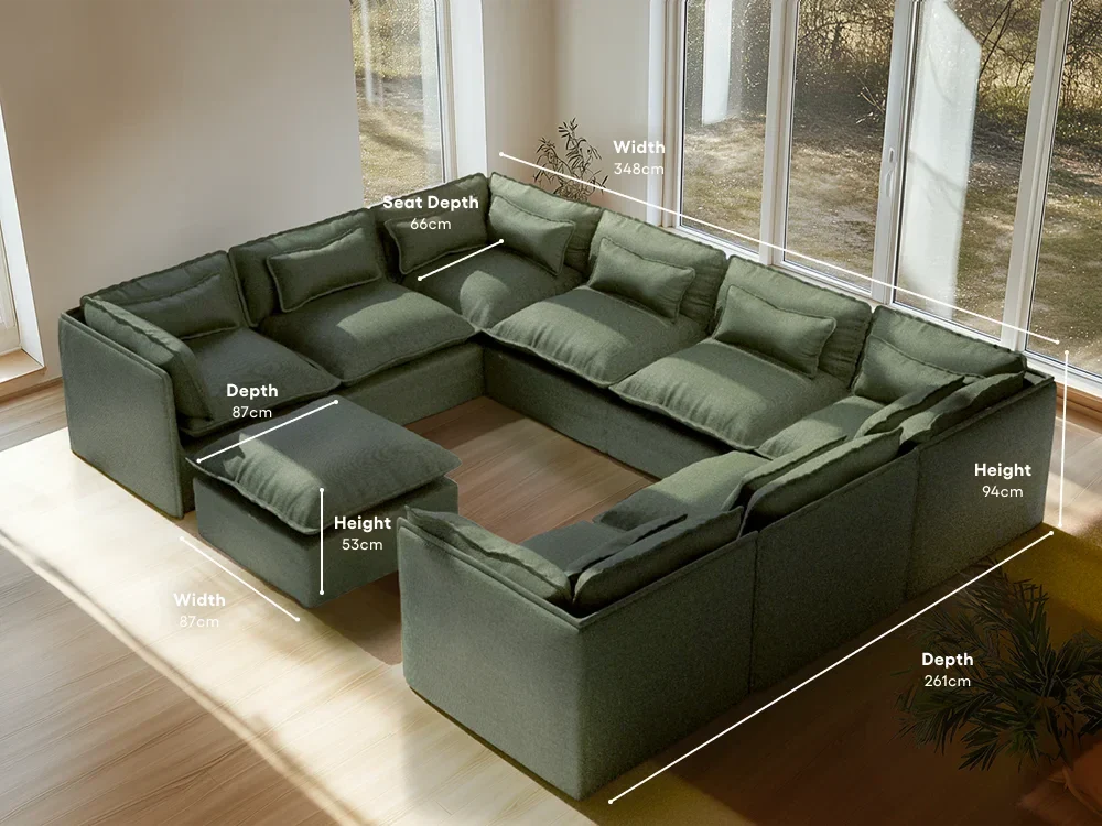 seater-8|olive-green-2|layout-u-sectional+ottoman