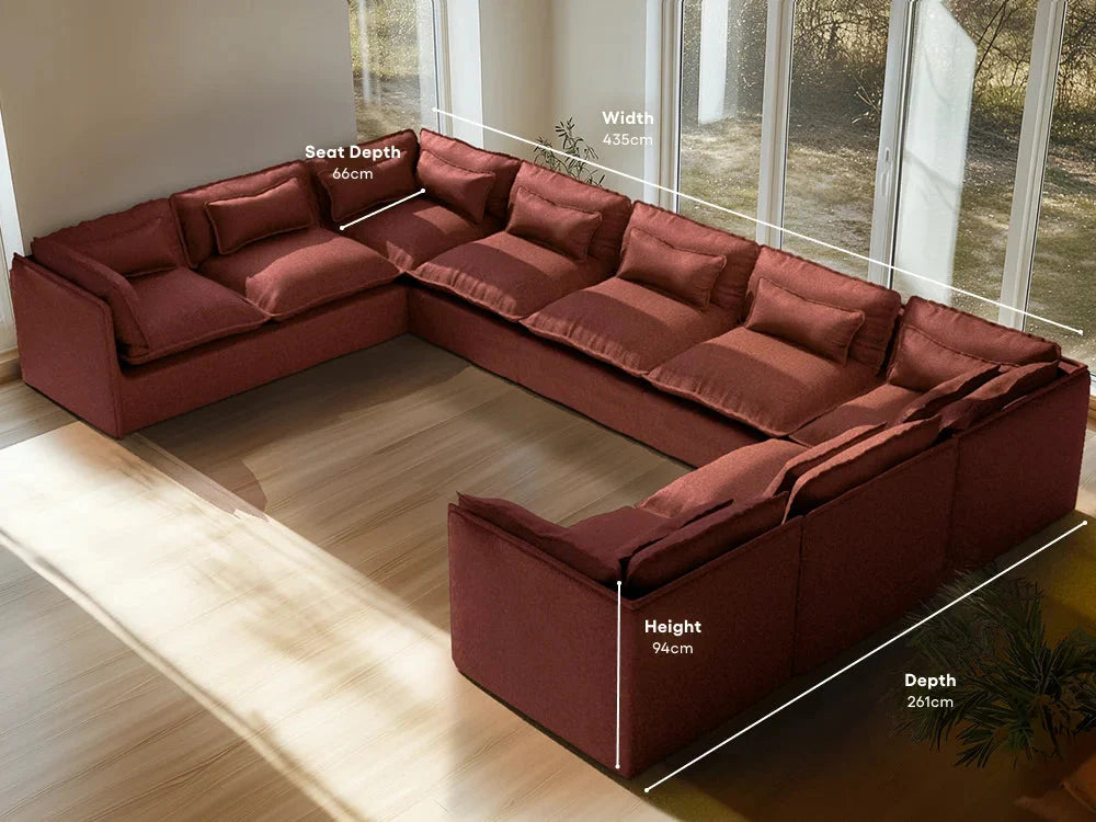 Modular Washable Sofa (Rust)