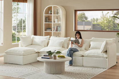 Modular Washable Sofa (White Boucle)