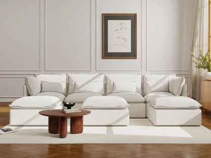 seater-4|white-boucle-1|layout-u-sectional+ottoman