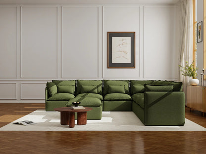 seater-7|olive-green-1|layout-corner+ottoman